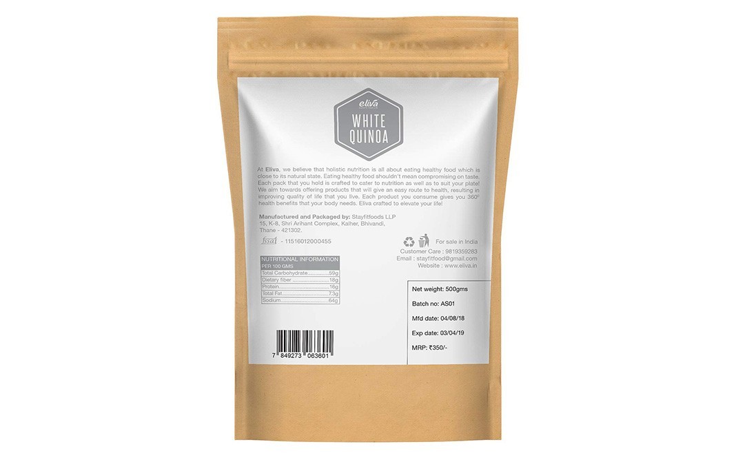Eliva White Quinoa    Pack  500 grams